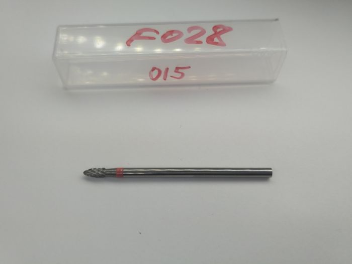 Фреза твердосплавна Silver Burr Bit F028 (червона насічка)