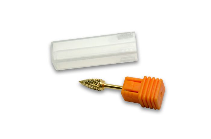 Фреза твердосплавная  золотая 10012-1 (черная насечка)