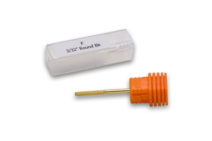 Фреза твердосплавная  золотая F Round Bit (красная насечка)