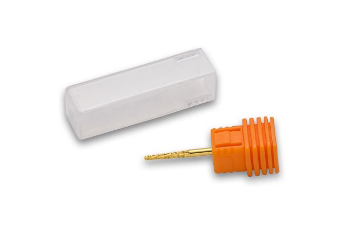 Фреза твердосплавная  золотая F Small Cone Bit (красная насечка)