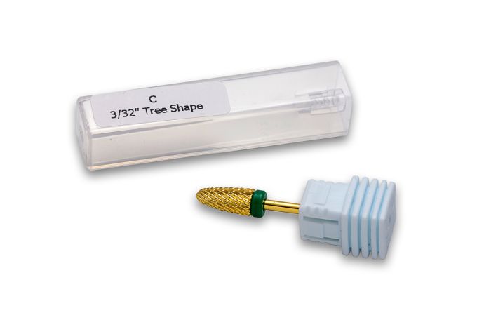 Фреза твердосплавна золота C Tree Shape (зелена насічка)