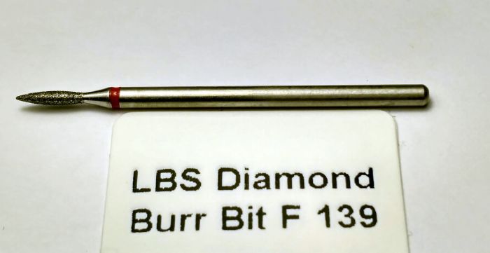 Фреза алмазная Пламя,диаметр-1,6 мм,(красная насечка)
