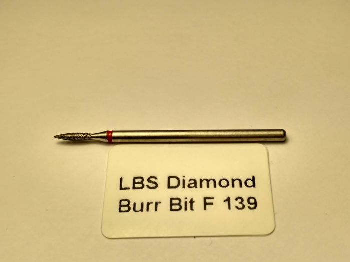 Фреза алмазная Пламя,диаметр-1,6 мм,(красная насечка)