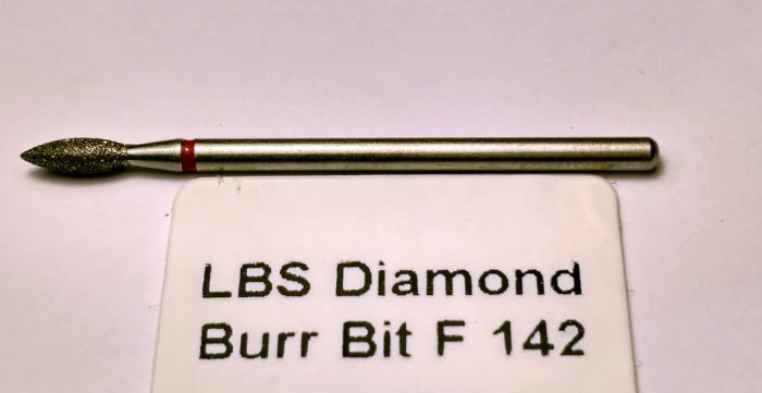 Фреза алмазная Пламя,диаметр-2,5 мм,(красная насечка)