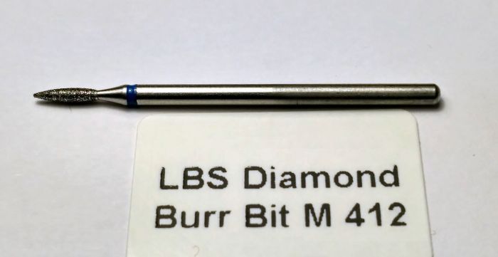 Фреза алмазна Полум'я,діаметр-1,7 мм,(синя насічка)