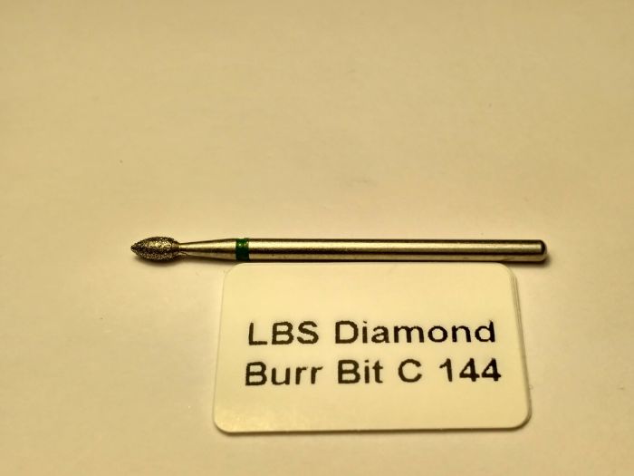 Фреза алмазна Полум'я,діаметр-2,7 мм,(зелена насічка)