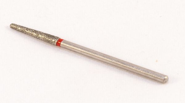 Фреза алмазна Конус, діаметр-2,8 мм, (червона насічка)