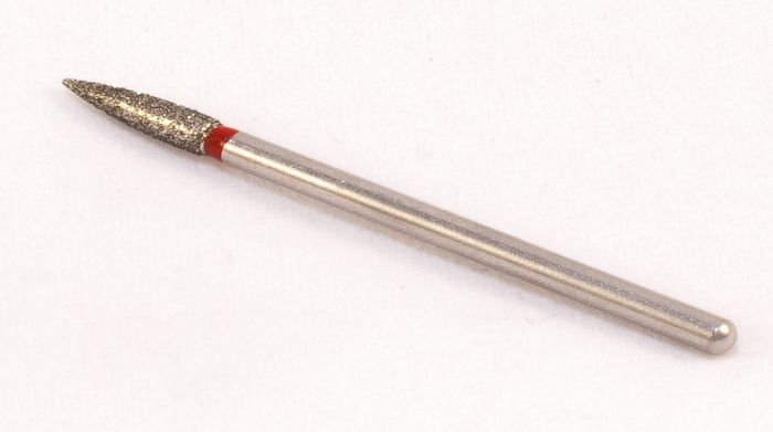 Фреза алмазна Конус, діаметр-2,7 мм, (червона насічка)