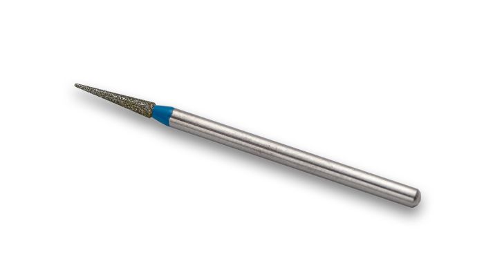 Фреза алмазна Конус, діаметр-2 мм, (синя насічка)