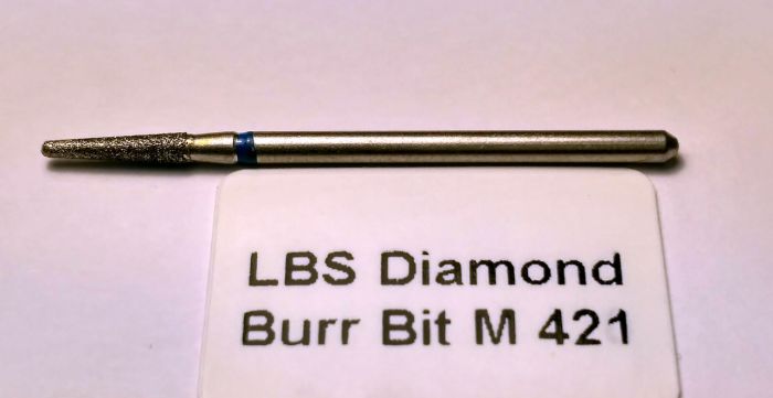 Фреза алмазная Конус,диаметр-2,2 мм,(синяя насечка)