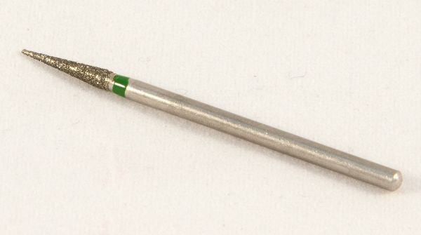 Фреза алмазна Конус, діаметр-2,4 мм, (зелена насічка)