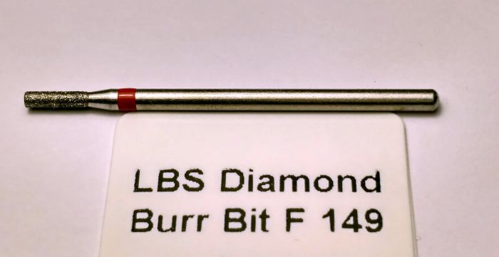 Фреза алмазная Цилиндр ,диаметр-1,9 мм,(красная насечка)