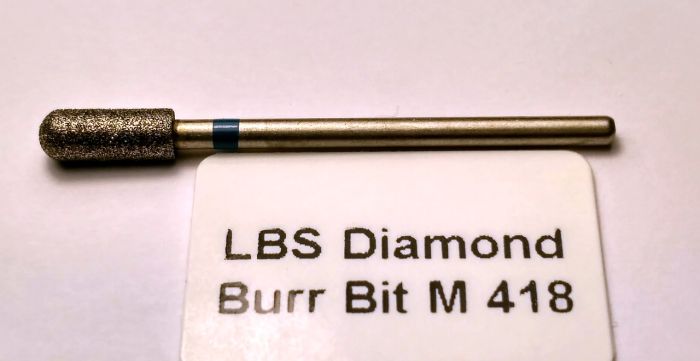 Фреза алмазна Циліндр, діаметр-4,1 мм, (синя насічка)