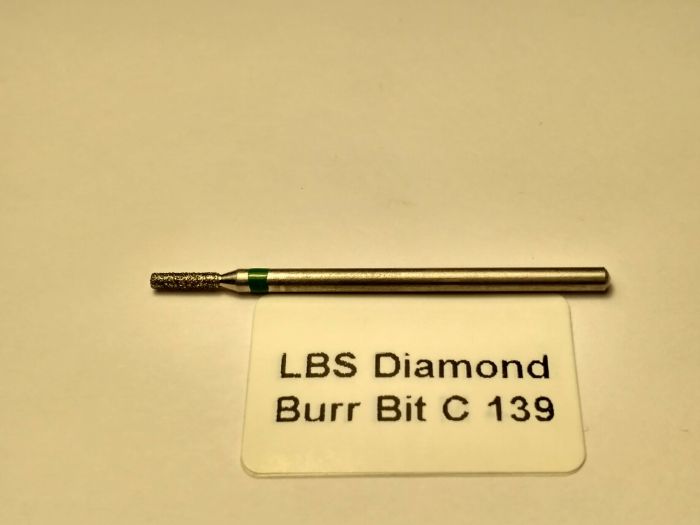 Фреза алмазна Циліндр, діаметр-1,8 мм, (зелена насічка)