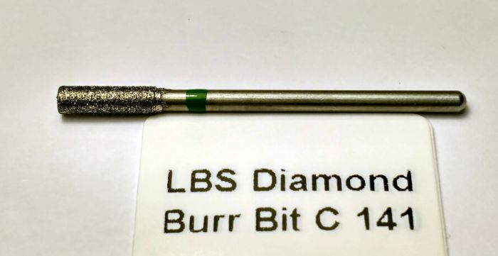 Фреза алмазна Циліндр, діаметр-3,2 мм, (зелена насічка)