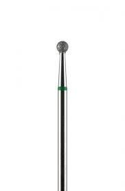 Фреза алмазна Кулька, діаметр-2,5 мм, (зелена насічка)