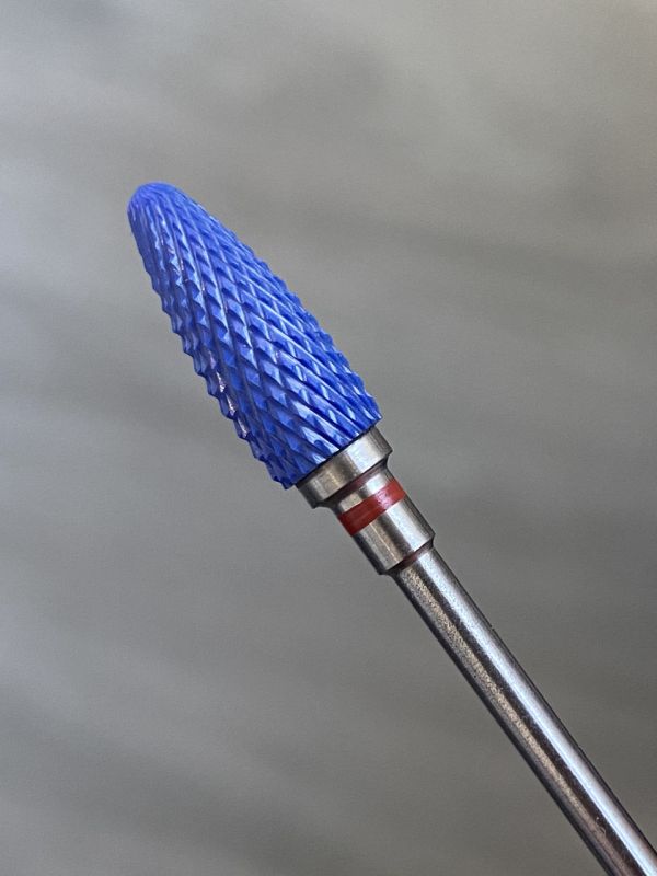 Фреза синя керамічна Blue Flame F кукурудза (червона насічка)