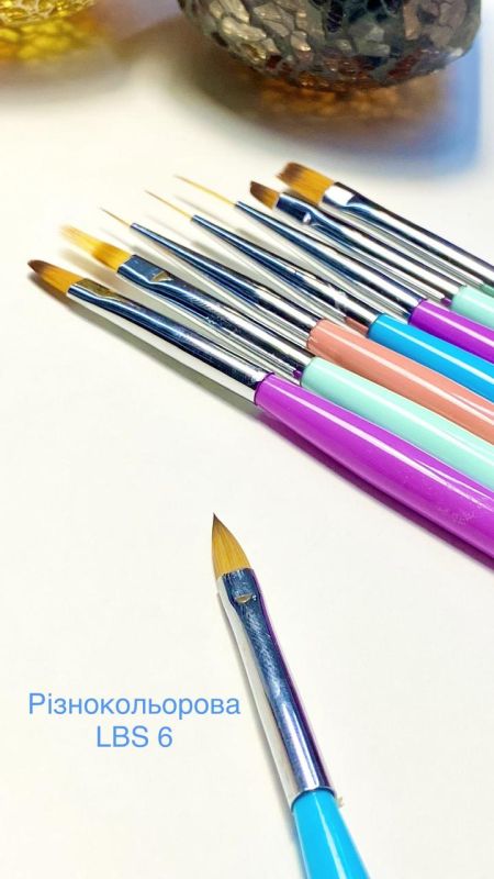 Пензель кольоровий LBS 6 для акрилу