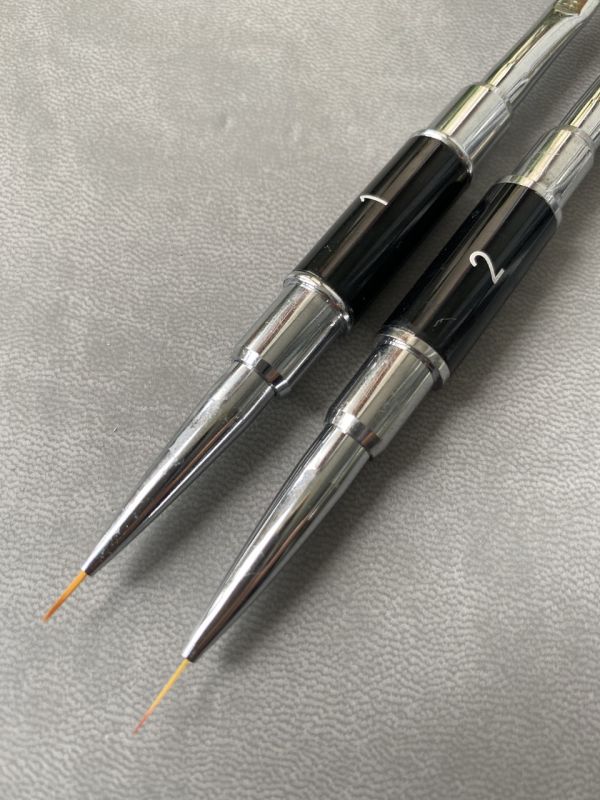 Двосторонній пензель LBS 2 для гелю та малювання тонких ліній