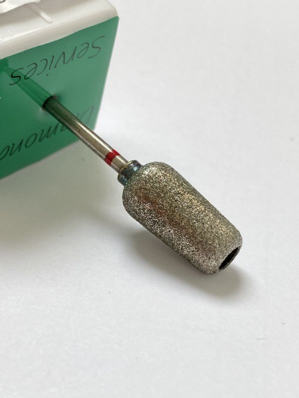 Педикюрна фреза алмазна DT 10 mm червона насічка