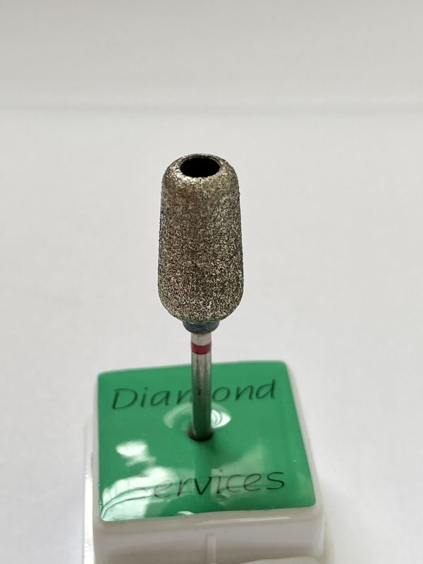 Педикюрна фреза алмазна DT 10 mm червона насічка