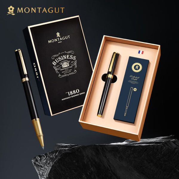 Ручка -ролер Montagut 1880  в наборі у чорному кольорі