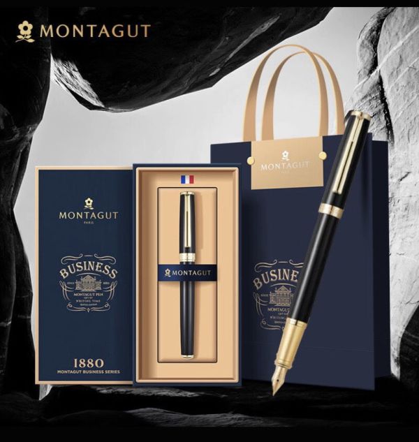 Подарункова пір'яна ручка Montagut  1880 (Limited Edition) у чорному кольорі