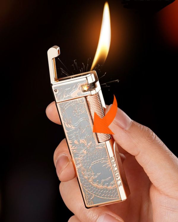 Елегантна Газова Запальничка  Золотий Дракон
