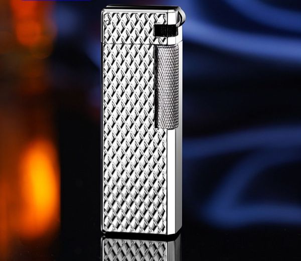 Елегантна Газова Кремнієва Запальничка  Срібний Ромб