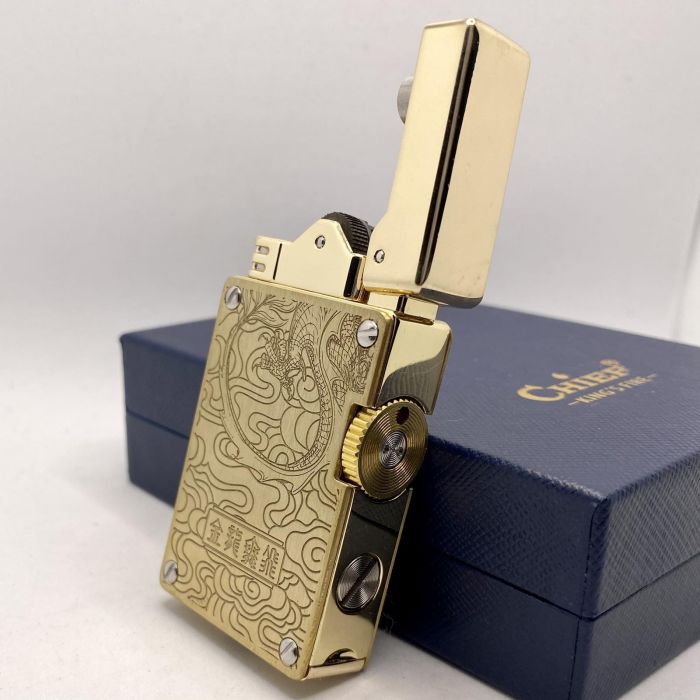 Бензинова Запальничка Chief Золотий Східний Дракон