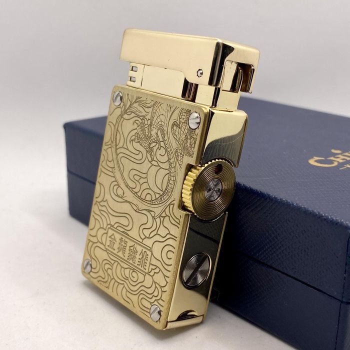 Бензинова Запальничка Chief Золотий Східний Дракон