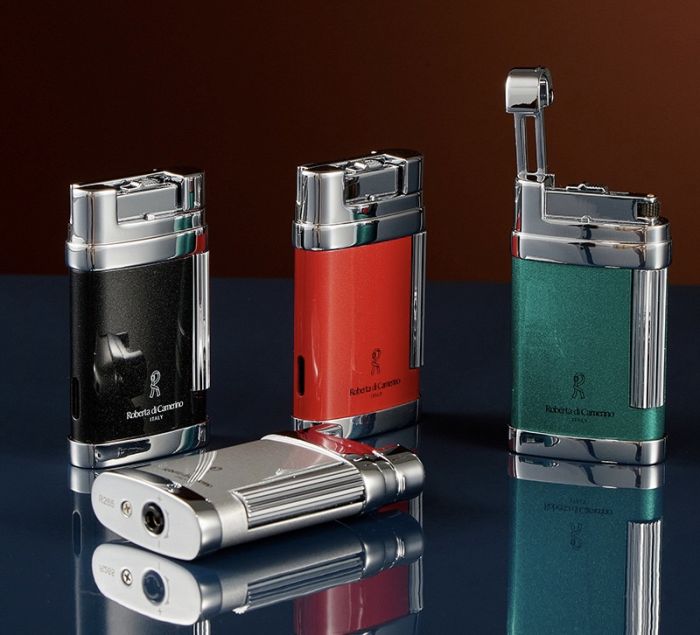 Елегантна газова запальничка Roberta di Camerino (Italy) — Silver & Chrome