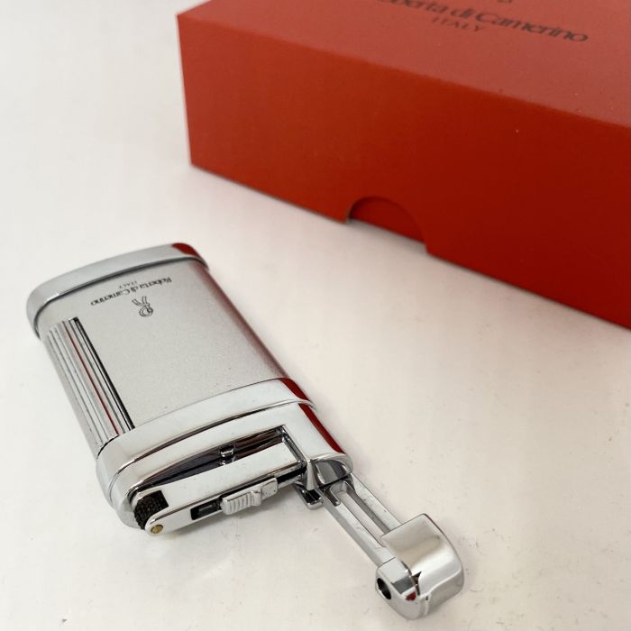 Елегантна газова запальничка Roberta di Camerino (Italy) — Silver & Chrome