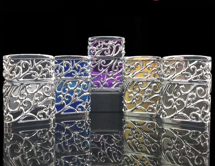 Бензинова запальничка Zorro «Ajour" Silver & Gold (Ажурне срібло та золото)