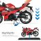 Колекційна модель мотоцикла CCA 1:12 Kawasaki Ninja 400 (Red) Червоний