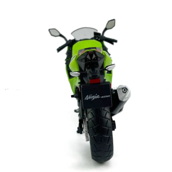 Масштабна модель Kawasaki Ninja 400 (2023) Green 1:12 CCA Licensed Diecast Model