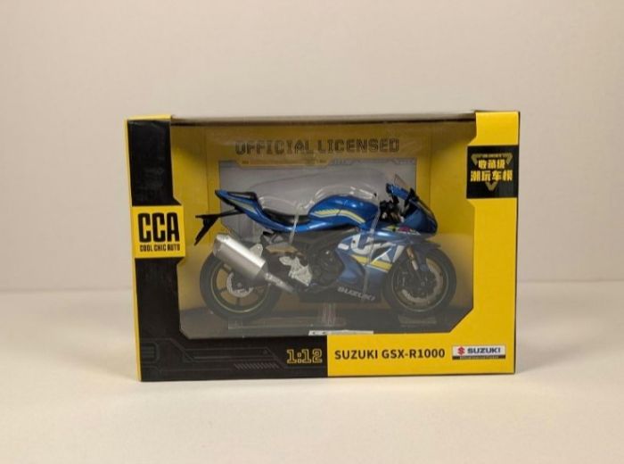 Колекційна масштабна модель мотоцикла Suzuki GSX-R1000 (1:12) — Синій металік