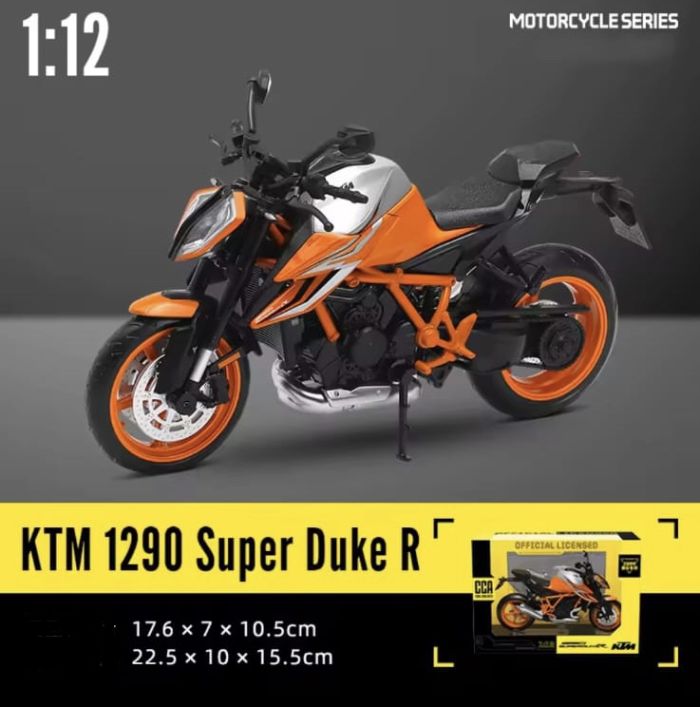 Масштабна модель мотоцикла KTM 1290 Super Duke R (1:12)