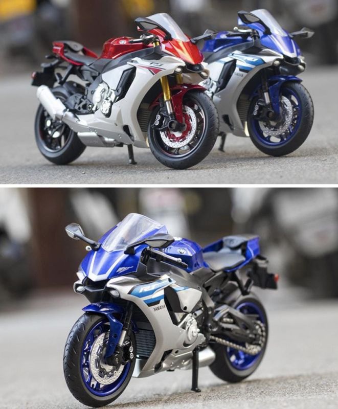 Колекційна масштабна модель мотоцикла Yamaha YZF-R1 (1:12) — Синій
