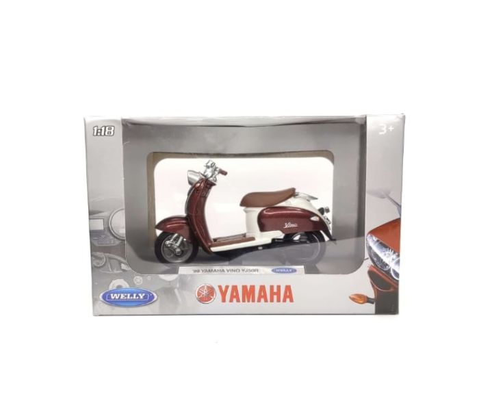 Колекційна модель скутера Welly 1:18 '99 Yamaha Vino YJ50R (Brown/White)
