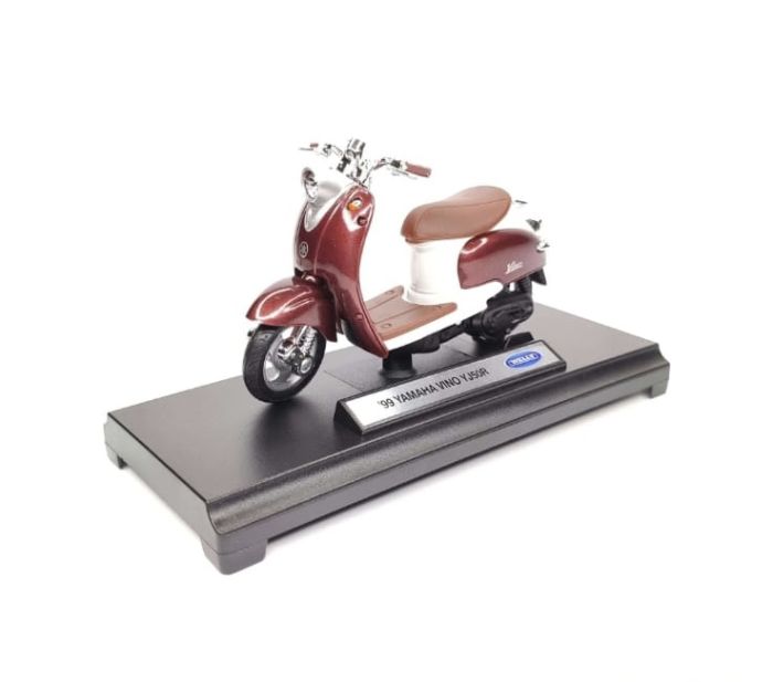 Колекційна модель скутера Welly 1:18 '99 Yamaha Vino YJ50R (Brown/White)