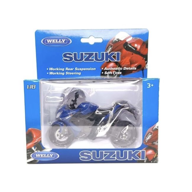 Колекційна модель мотоцикла Suzuki GSX-S1000F (Welly, 1:18)