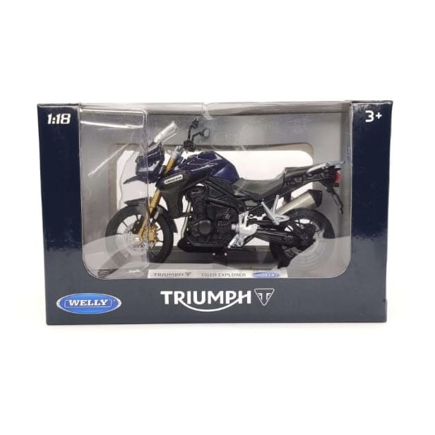 Масштабна модель мотоцикла Triumph Tiger Explorer — Welly (1:18)