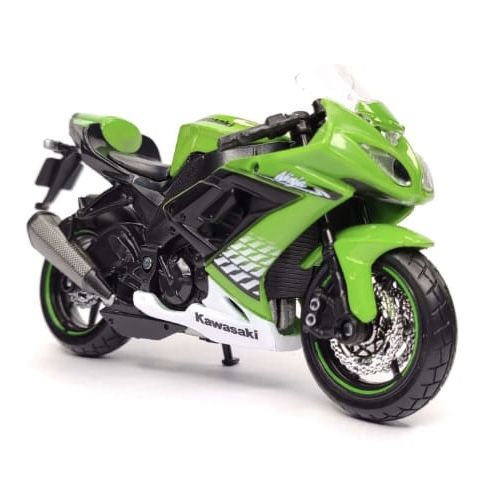 Колекційна модель мотоцикла Kawasaki Ninja ZX-10R (Maisto) — Масштаб 1:18 яскраво-зелена