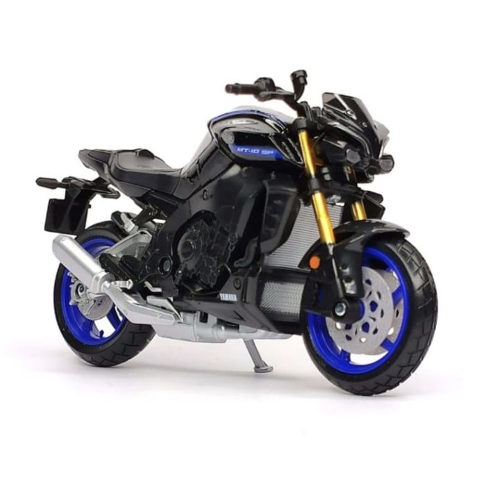 Колекційна модель мотоцикла 2023 Yamaha MT-10 SP (Maisto, 1:18) колір Фірмовий темно-синій з металіком та золотистими елементами