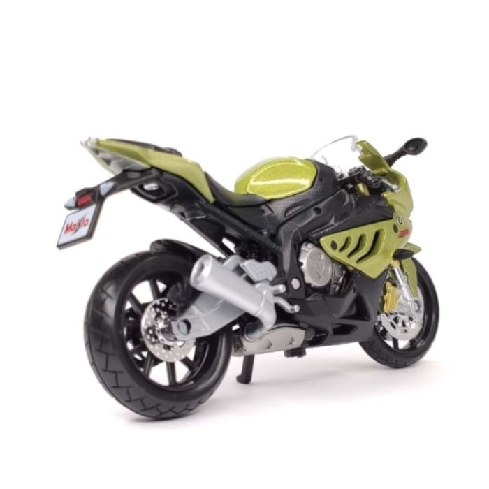Колекційна модель мотоцикла BMW S1000RR — Масштаб 1:18 (Maisto Special Edition) золотисто-зелений металік