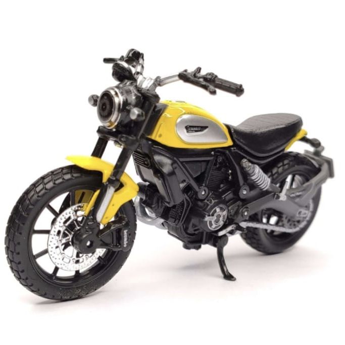 Колекційна модель мотоцикла Ducati Scrambler Icon (Maisto, 1:18) яскраво-жовтий