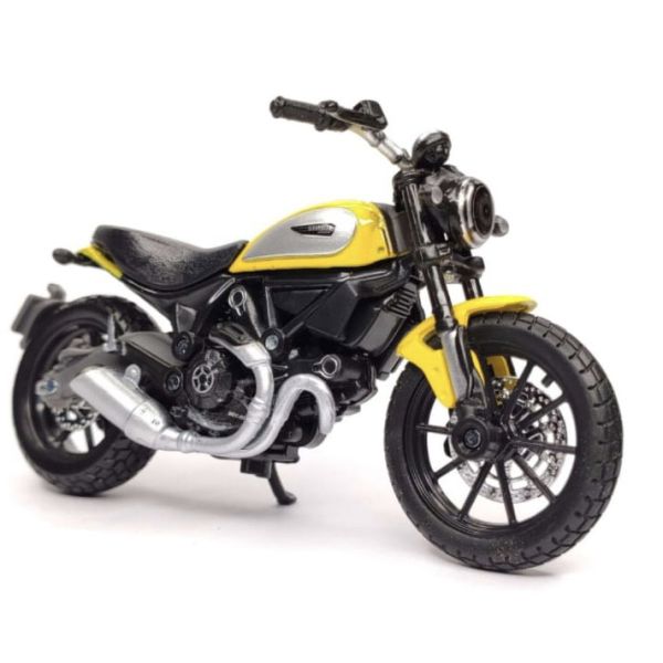Колекційна модель мотоцикла Ducati Scrambler Icon (Maisto, 1:18) яскраво-жовтий
