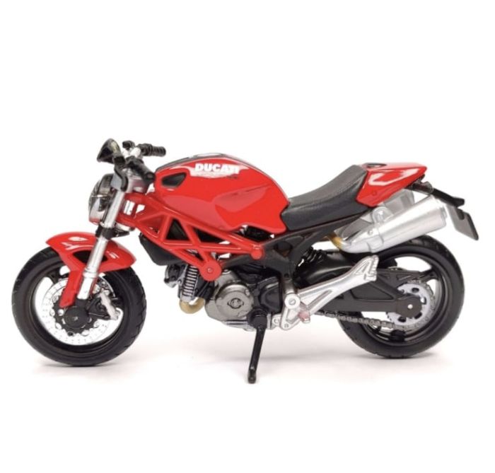 Колекційна модель мотоцикла Maisto Ducati Monster 696 (Масштаб 1:18) яскраво-червоний