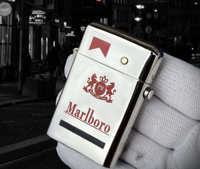 Напівавтоматична бензинова запальничка Zorro «Marlboro Edition» (Chrome)